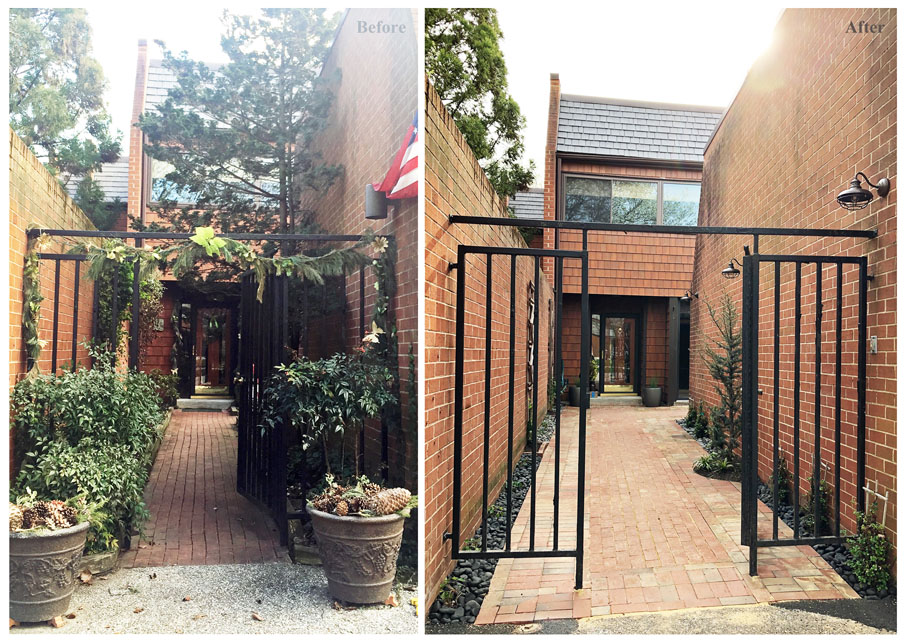 111 image of landscaping courtyard before and after in baltimore